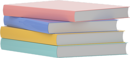 3D Colorful Book Pile Illustration 